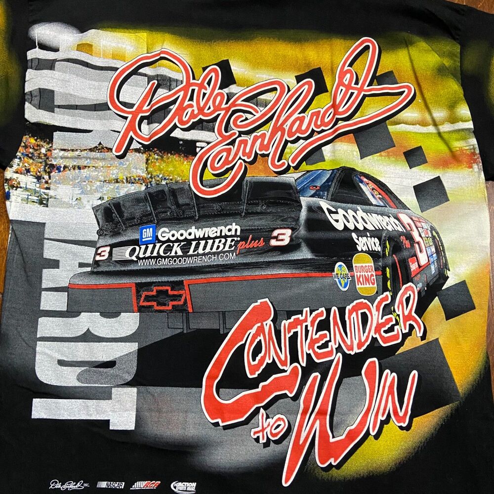Chase Authentics Vtg Dale Earnhardt Tough Competitor AOP T-Shirt NWOT Size XL - Picture 6 of 9